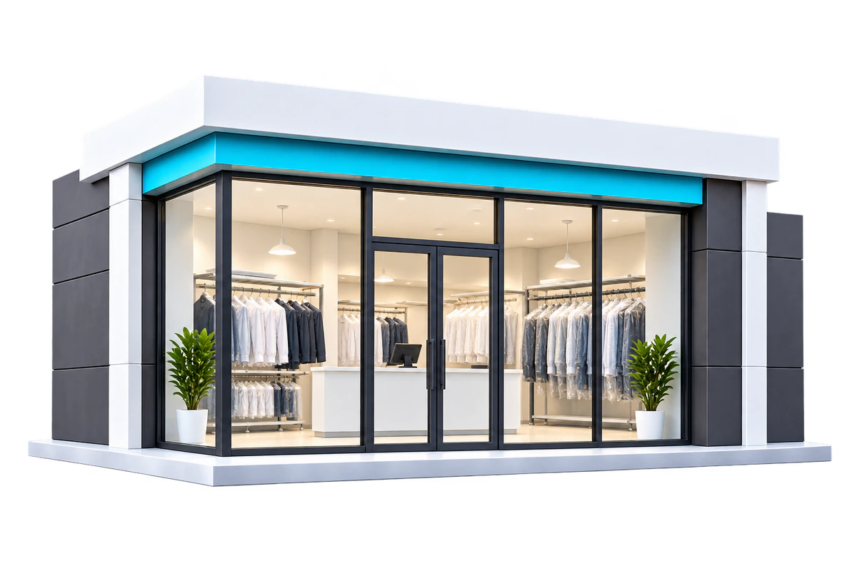 Modern textile care store for an in-store Lagutta demo