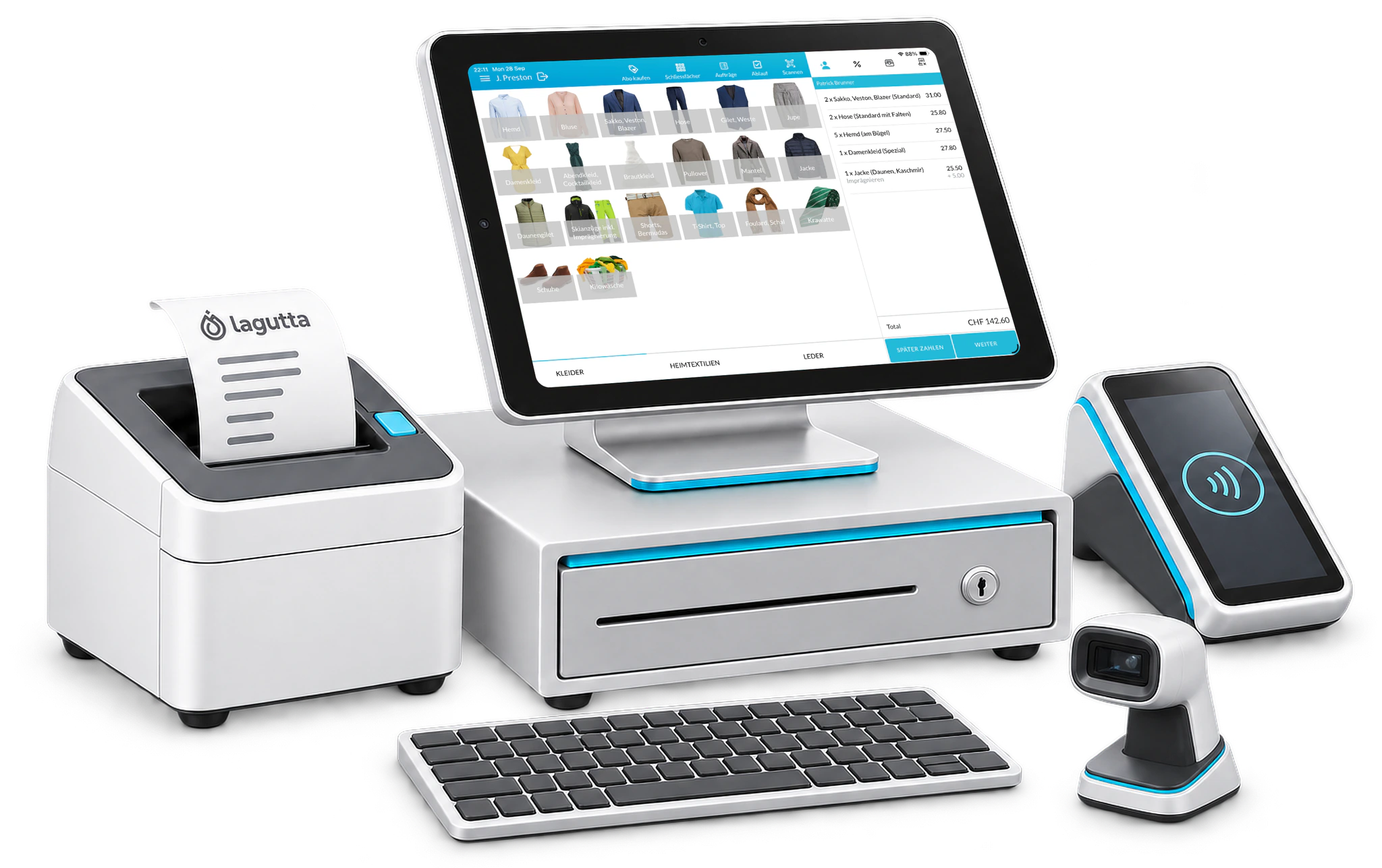 Lagutta Kassensystem mit iPad und kompatibler Hardware