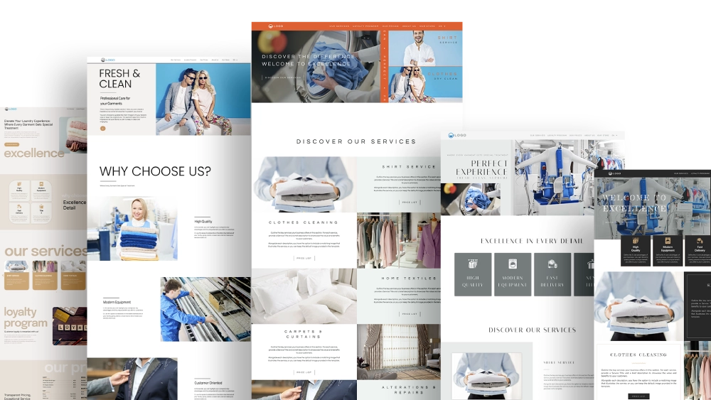Website packages for textile care businesses